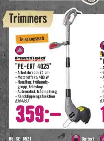 Hornbach Pattfield Grästrimmer erbjuda