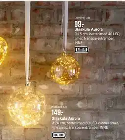 ÖoB Glaskula Aurora erbjuda