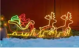 ÖoB Neonskylt Tomte i släde erbjuda