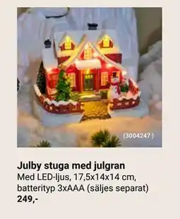 ÖoB Julby stuga med julgran erbjuda