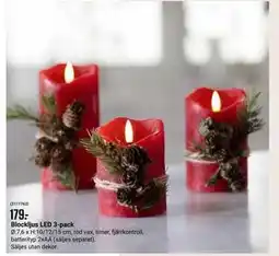 ÖoB Blockljus LED 3-pack erbjuda