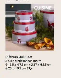 ÖoB Plåtburk Jul 3-set erbjuda