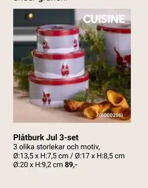 ÖoB Plåtburk Jul 3-set erbjuda