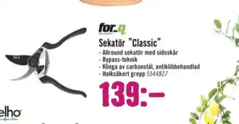 Hornbach For Q Sekatör erbjuda