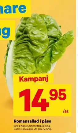 City Gross Romansallad i påse erbjuda