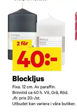 City Gross Blockljus erbjuda