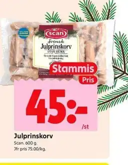 ICA Kvantum Scan Julprinskorv erbjuda