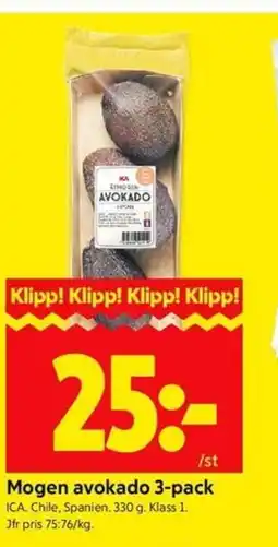 ICA Kvantum ICA Mogen avokado 3-pack erbjuda