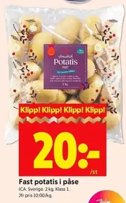 ICA Kvantum ICA Fast potatis i påse erbjuda