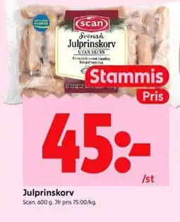 ICA Kvantum Scan Julprinskorv erbjuda