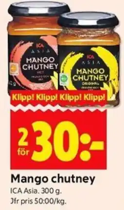 ICA Kvantum ICA Mango chutney erbjuda