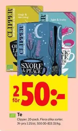 ICA Kvantum Clipper Te erbjuda