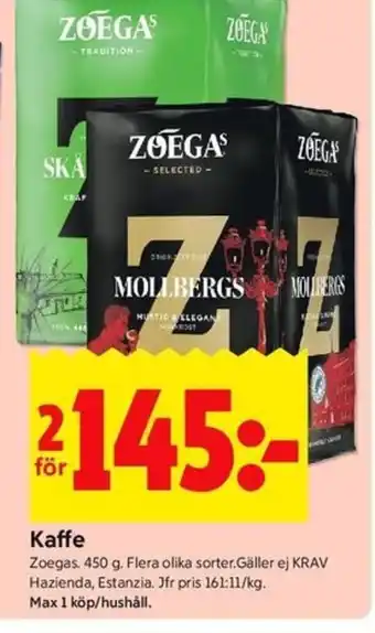 ICA Kvantum Zoegas Kaffe erbjuda