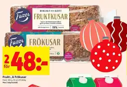 ICA Kvantum Fazer Frukt-, & Frökusar erbjuda