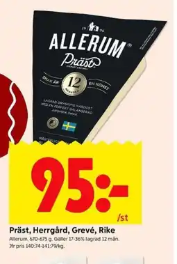 ICA Kvantum Allerum Präst, Herrgård, Grevé, Rike erbjuda
