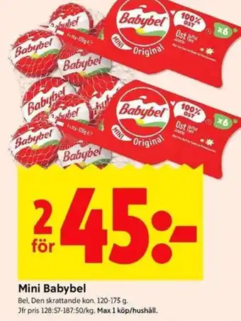 ICA Kvantum Mini Babybel erbjuda