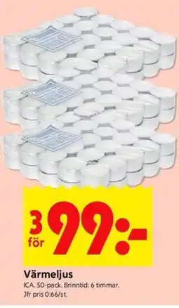 ICA Kvantum ICA Värmeljus erbjuda