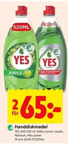 ICA Kvantum YES Handdiskmedel erbjuda