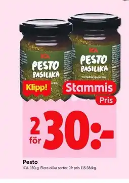 ICA Kvantum ICA Pesto erbjuda