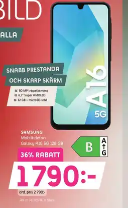 Elon SAMSUNG Mobiltelefon Galaxy A16 5G 128 GB erbjuda