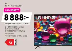 Elon LG TV 75" 75UA75006LA erbjuda