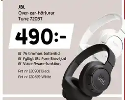 Elon JBL Over-ear-hörlurar Tune 720BT erbjuda