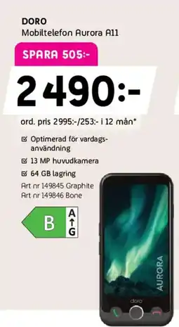 Elon DORO Mobiltelefon Aurora All erbjuda