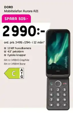 Elon DORO Mobiltelefon Aurora A21 erbjuda
