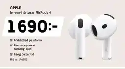 Elon APPLE In-ear-hörlurar AirPods 4 erbjuda