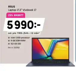 Elon ASUS Laptop 17,3" Vivobook 17 erbjuda