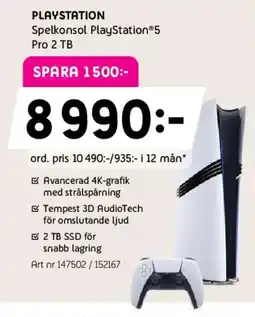 Elon Playstation Spelkonsol PlayStation®5 Pro 2 TB erbjuda