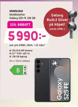 Elon SAMSUNG Mobiltelefon Galaxy S25 FE 128 GB erbjuda