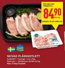 Willys Garant Skivad fläskkotlett erbjuda