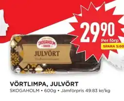 Willys Skogaholm Vörtlimpa, julvört erbjuda