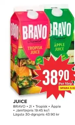 Willys Bravo juice erbjuda