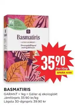 Willys Garant Basmatiris erbjuda