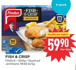 Willys Findus Fish & crisp erbjuda