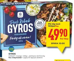 Willys Garant Gyros erbjuda