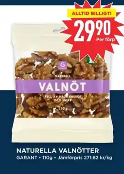 Willys Garant Naturella valnötter erbjuda