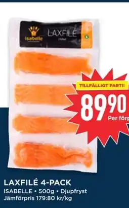 Willys Isabelle Laxfilé 4-pack erbjuda