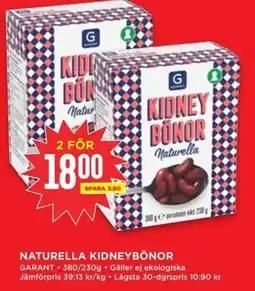 Willys Garant Naturella kidneybönor erbjuda