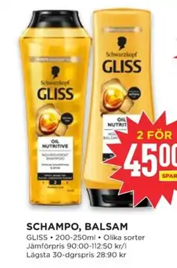 Willys Gliss schampo, balsam erbjuda