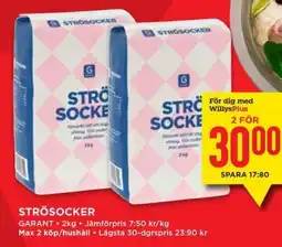 Willys Garant Strösocker erbjuda