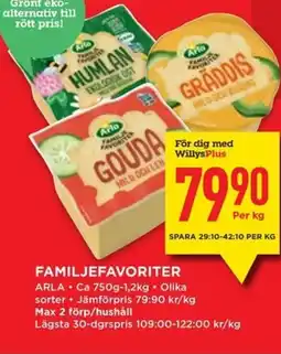 Willys Arla Familjefavoriter erbjuda
