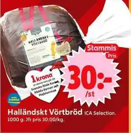 ICA Supermarket ICA Selection Halländskt Vörtbröd erbjuda