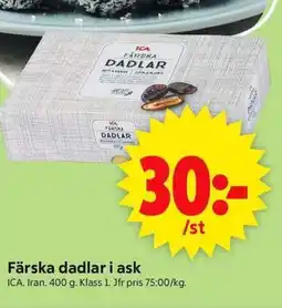 ICA Supermarket ICA Färska dadlari ask erbjuda