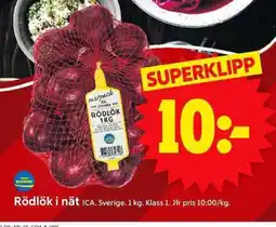 ICA Supermarket ICA Rödlök i nät erbjuda