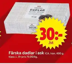 ICA Supermarket ICA Färska dadlar i ask erbjuda
