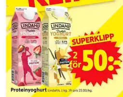 ICA Supermarket Lindahls Proteinyoghurt erbjuda