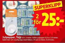 ICA Supermarket ICA Julpapper, Tejp erbjuda